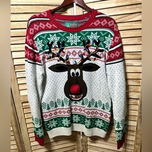 Reindeer Ugly Christmas Sweater “Poopermint”